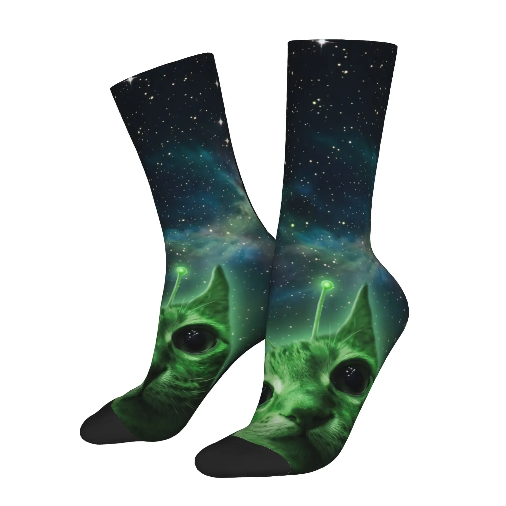 Alien Cat cats Socks Merch For Men Women  Cozy Socks Soft Birthday Present
