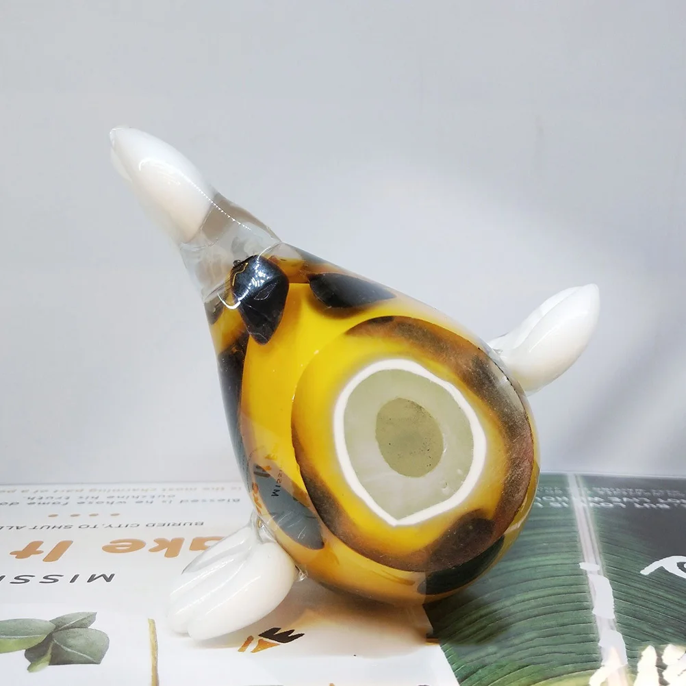 

Creative Chicken Statue Glass Desktop Decoration Flat Bottom Realistic Ornament for Home Office Bookshelf Photography