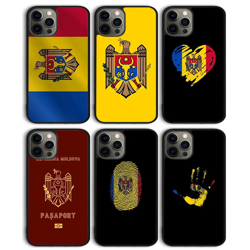 Moldova Flag Phone Case Back Cover for iPhone 16 15 SE2020 14 13 11 12 Pro Max mini XS XR X PlusS Shell Coque