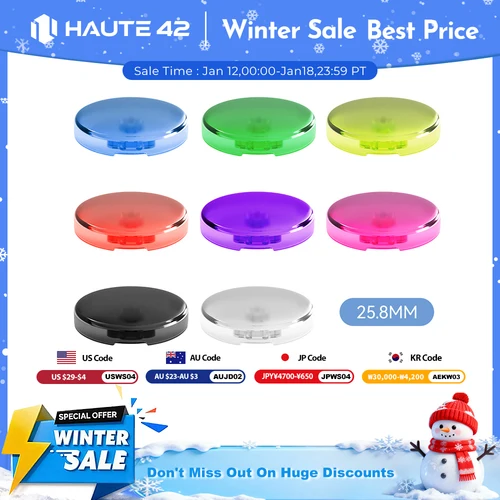 Alta42 Hitbox Cross Keycaps para controlador Arcade sin palanca, tapas de botón Hitbox, teclas de perfil bajo de 25,8mm DIY para interruptor Kailh