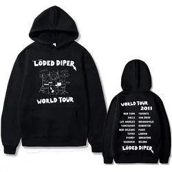 Loded Diper World Tour Sudadera con capucha para hombres y mujeres, Sudadera con capucha de gran tamaño, ropa de calle Vintage, Diary of A wipy Kid, Hip Hop