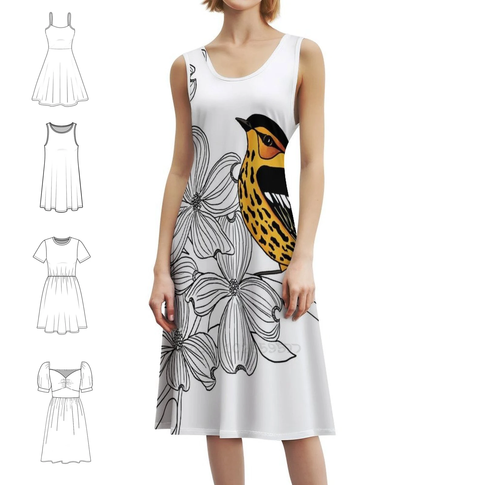 فستان كيب ماي واربلر بوهو أنيق أنيق لحفلات الزفاف على الشاطئ وطيور الطيور والطبيعة والحياة البرية كيب للنساء