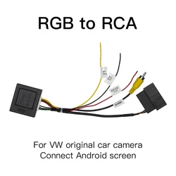 Ainavi RGB to RCA For VW passat B7 Tiguan Golf 6 CC Original car camera connect to the Android Screen