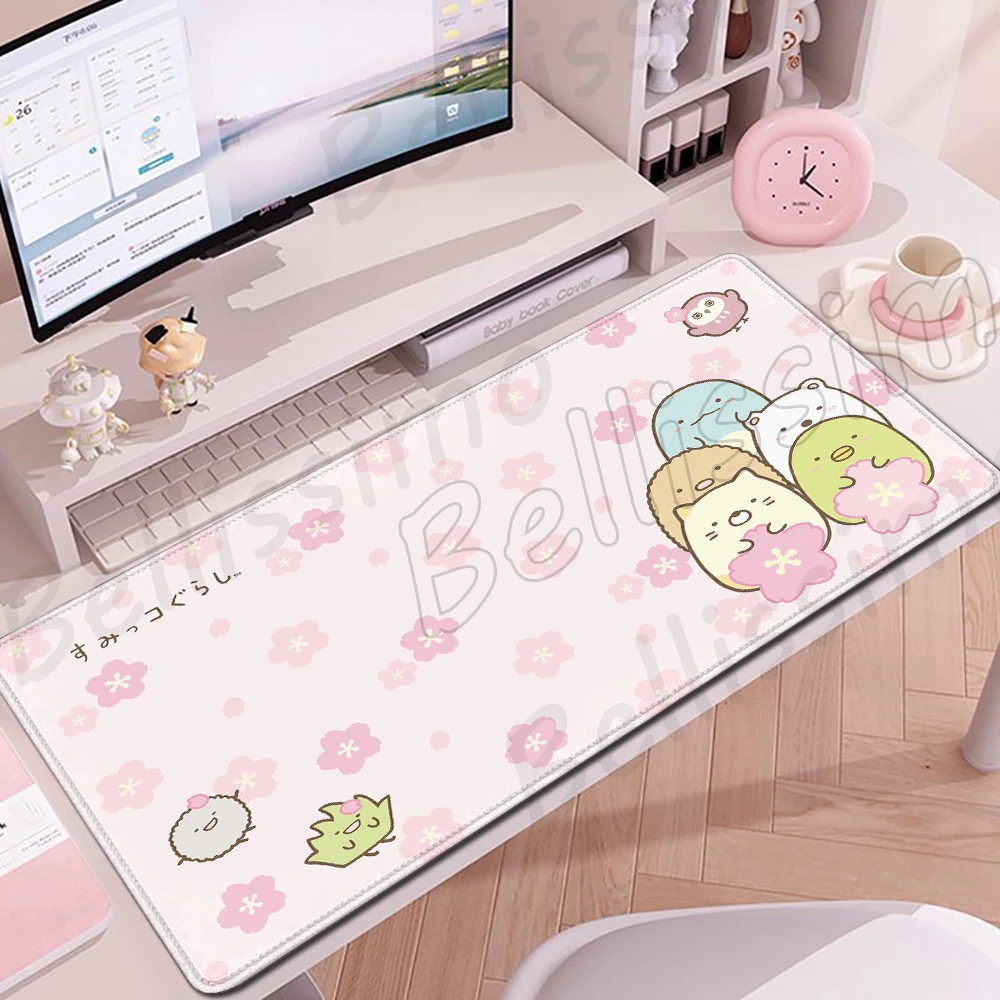 

PC Cabinete Tablemat Cute Cartoon Pink S-Sumikko G-Gurashi Mouse Pad Gaming Mat Office Accessories Gamer Keyboard Desk Mat Rugs