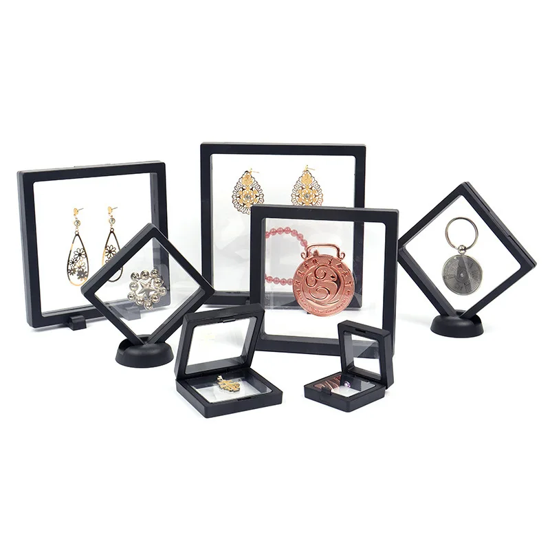 Transparent PE Film Jewelry Storage Box, Ring & Earring Case