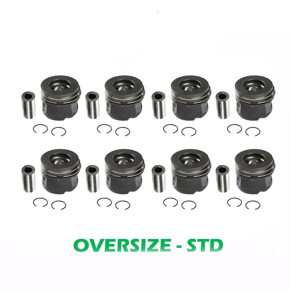 

8PCS Piston with Ring for Land Rover RANGE ROVER III 448DT 4.4T Diesel Bowl Diameter 49.5mm LR022733 LR028531