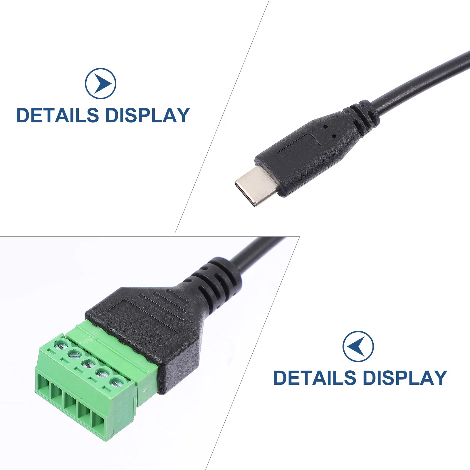 USB-C Terminal Type-C naar 5-pins adapter Soldeerloze bedradingsaansluiting voor computers Telefoons Tablets Snel opladen Gegevensoverdracht