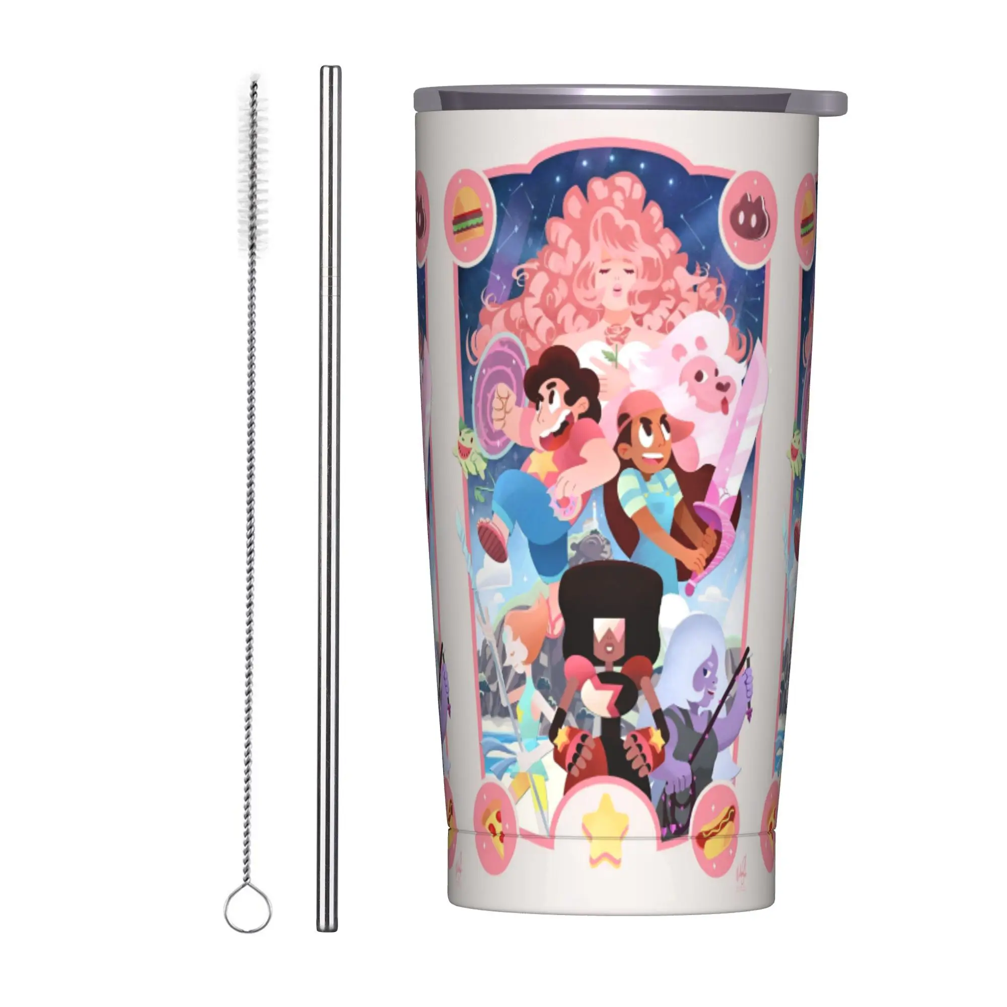 

Стакан из нержавеющей стали Steven Universe, термокружка, герметичные кружки для холодных напитков, чашка для кемпинга, дизайн, бутылка для воды