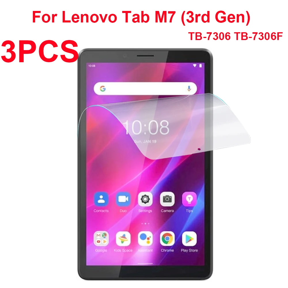 

3 Packs PET Soft Film For Lenovo Tab M7 3rd Gen 7.0 inch TB-7306 TB-7306F Anti Fingerprints Full Screen Protector Film Pet Film