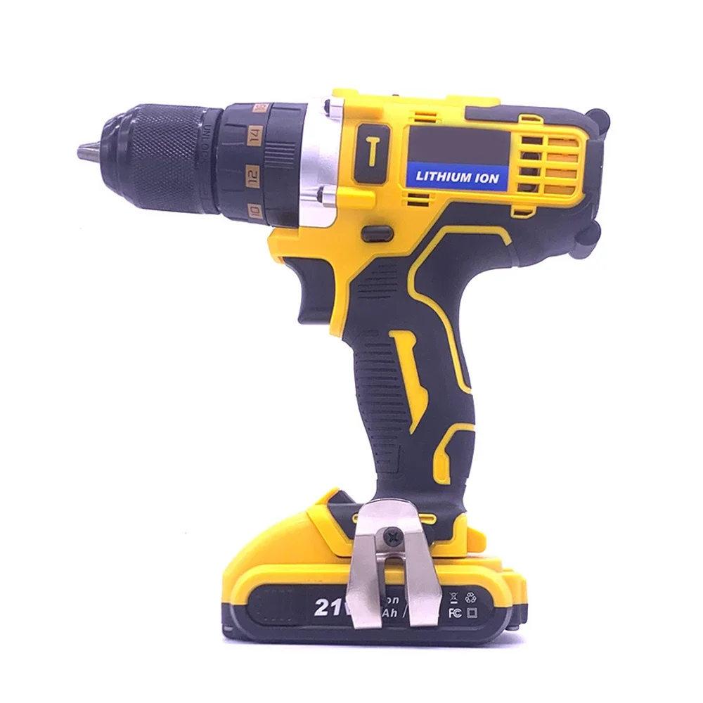 High Quality 2.0Ah Li-ion Battery 10mm Cordless Impact Electric Drill Portable Hardware Power Tools 21v Power Drills