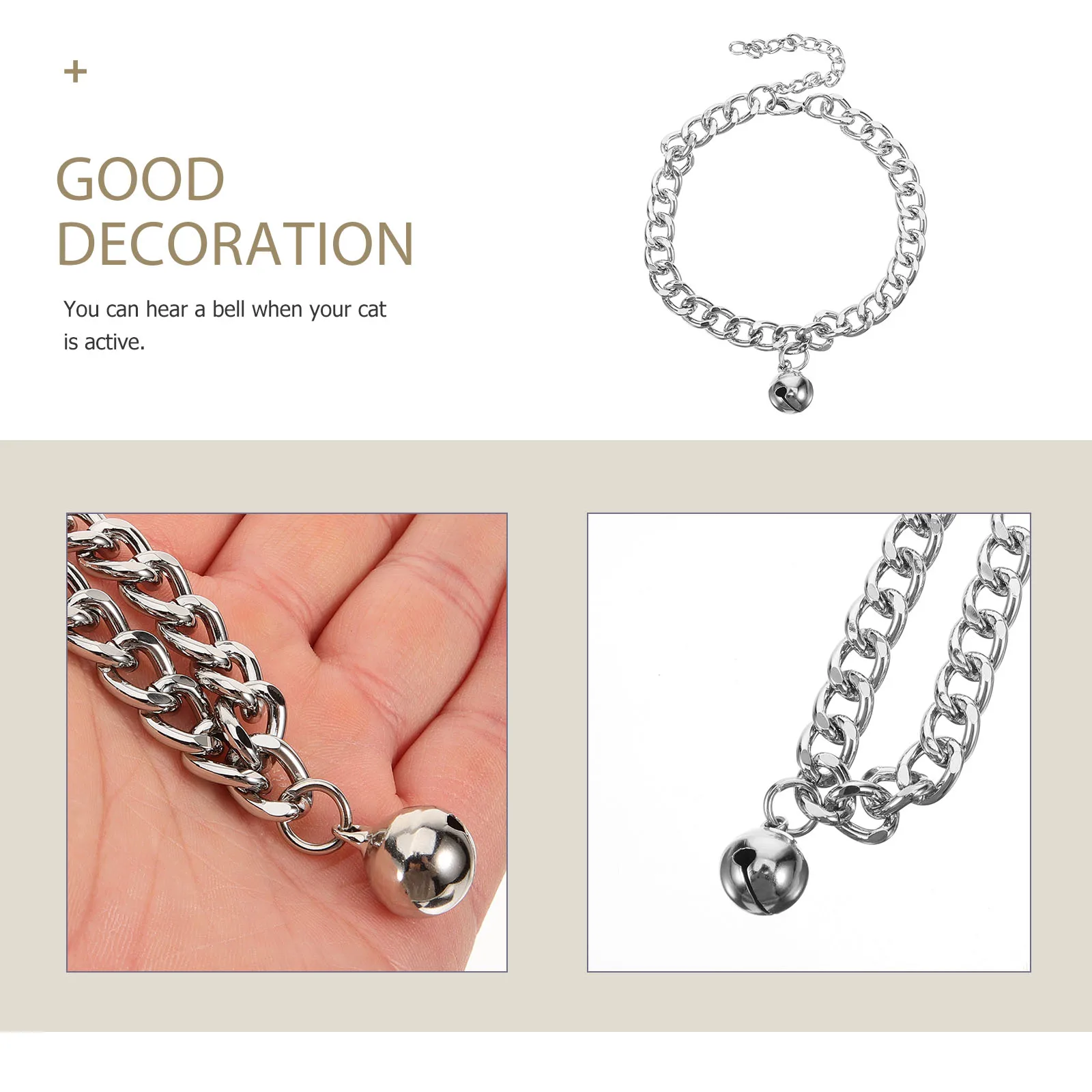 

Aluminum Alloy Pet Collar Adjustable Cat Dog Kitten Neck Accessory Rust Resistant Bell Decorative Pendant Fashionable