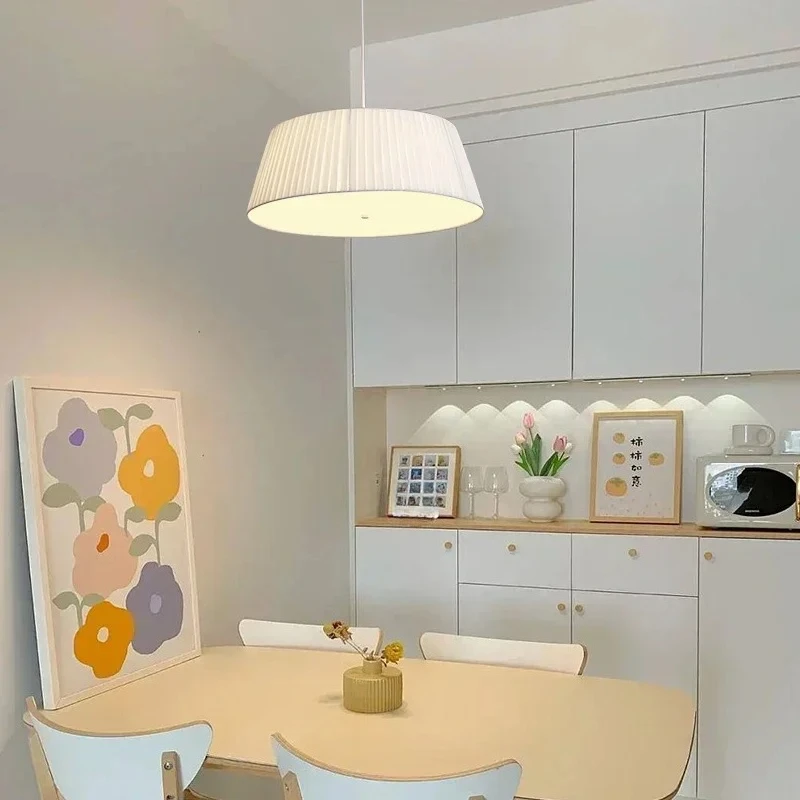 Handmade Ceiling Pendant Light Modern Nordic Simple Living Rom  White Beige Chandelier  Lamps