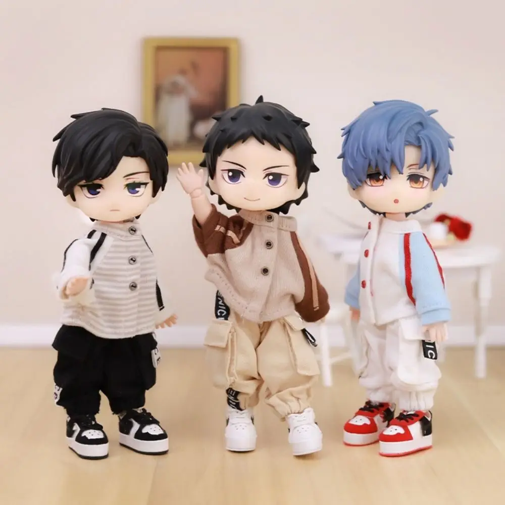 

OB11 Baby Clothes Baseball Uniform Letter Outfit Suit Coat Fashion Pants For Obitsu11 1/12 BJD Doll Accessories