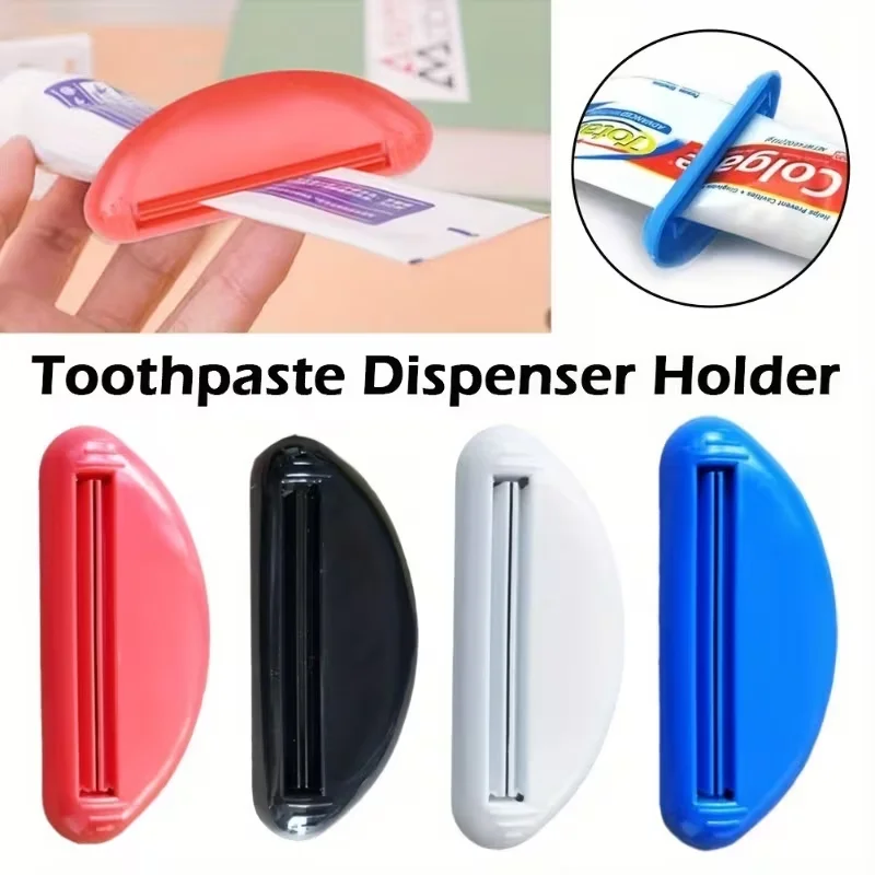 4-Pack Mini Portable Multi-Functional Toothpaste Dispenser Roller Tube Distributor - Dental Care Accessory