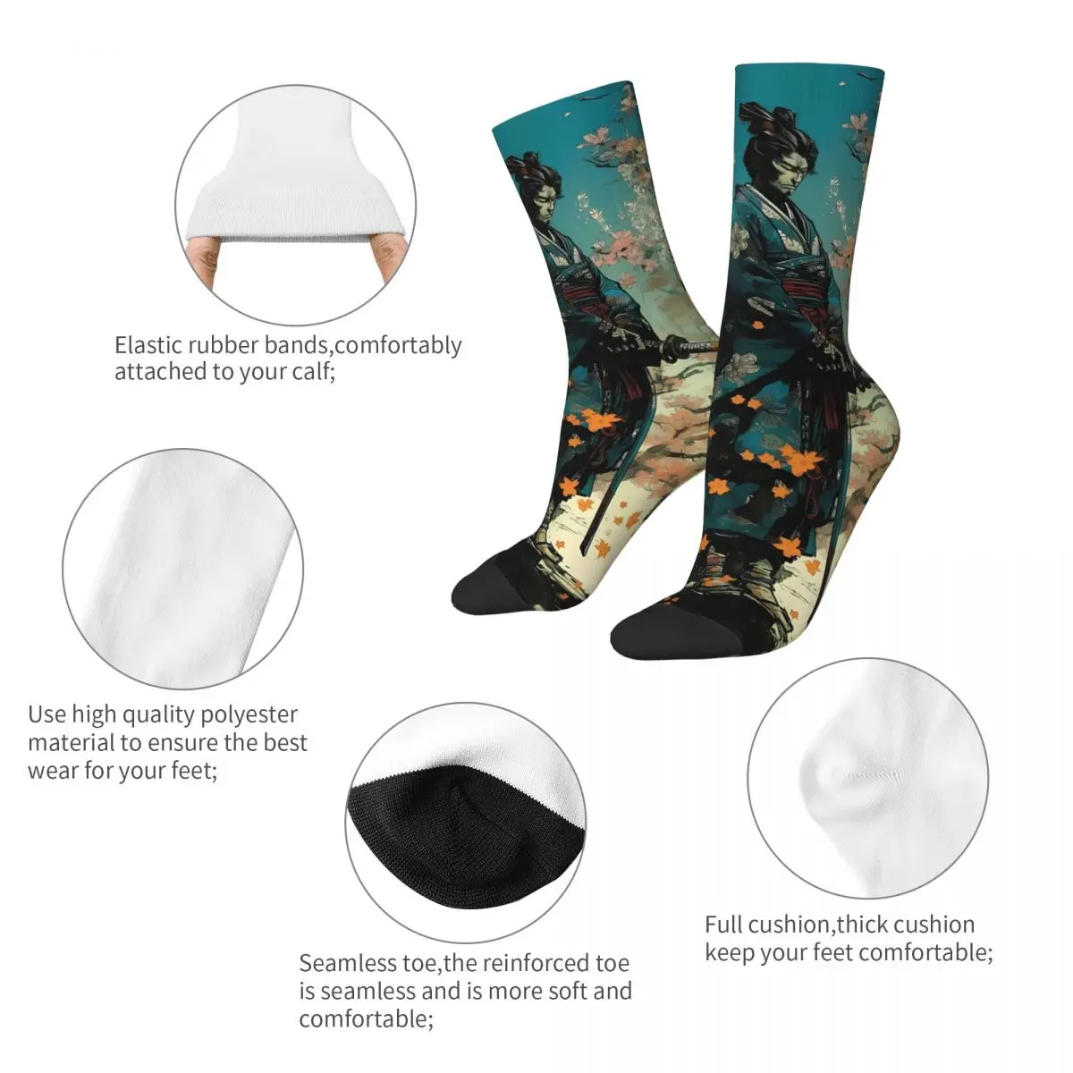 Warrior Animal Socks Printed Men's Stockings Polyester