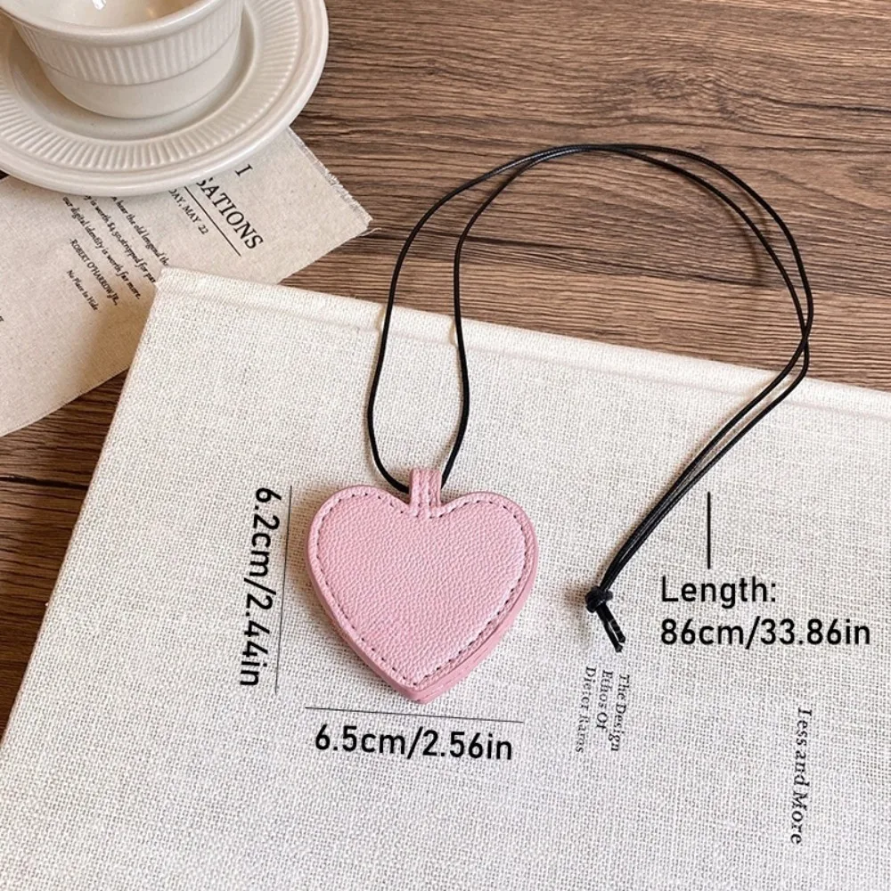 분실 방지 하트 자석 안경 가방 선글라스 보관 목걸이 PU 가죽 끈 안경 클립 정리함