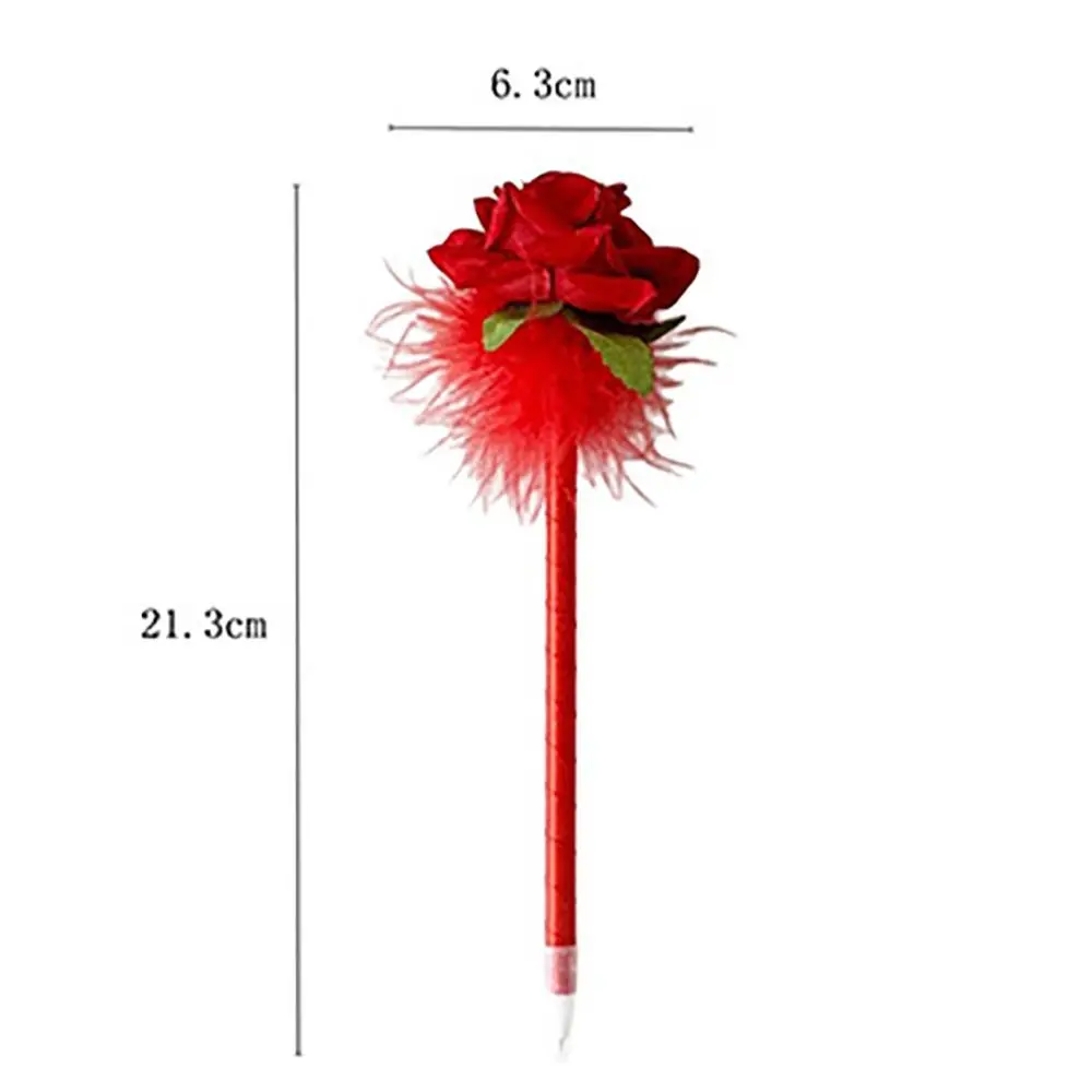 Creative Polyester Fibre Gel Pen Plastic Simulated Rose Neutral Pen Signature Pen Stationery