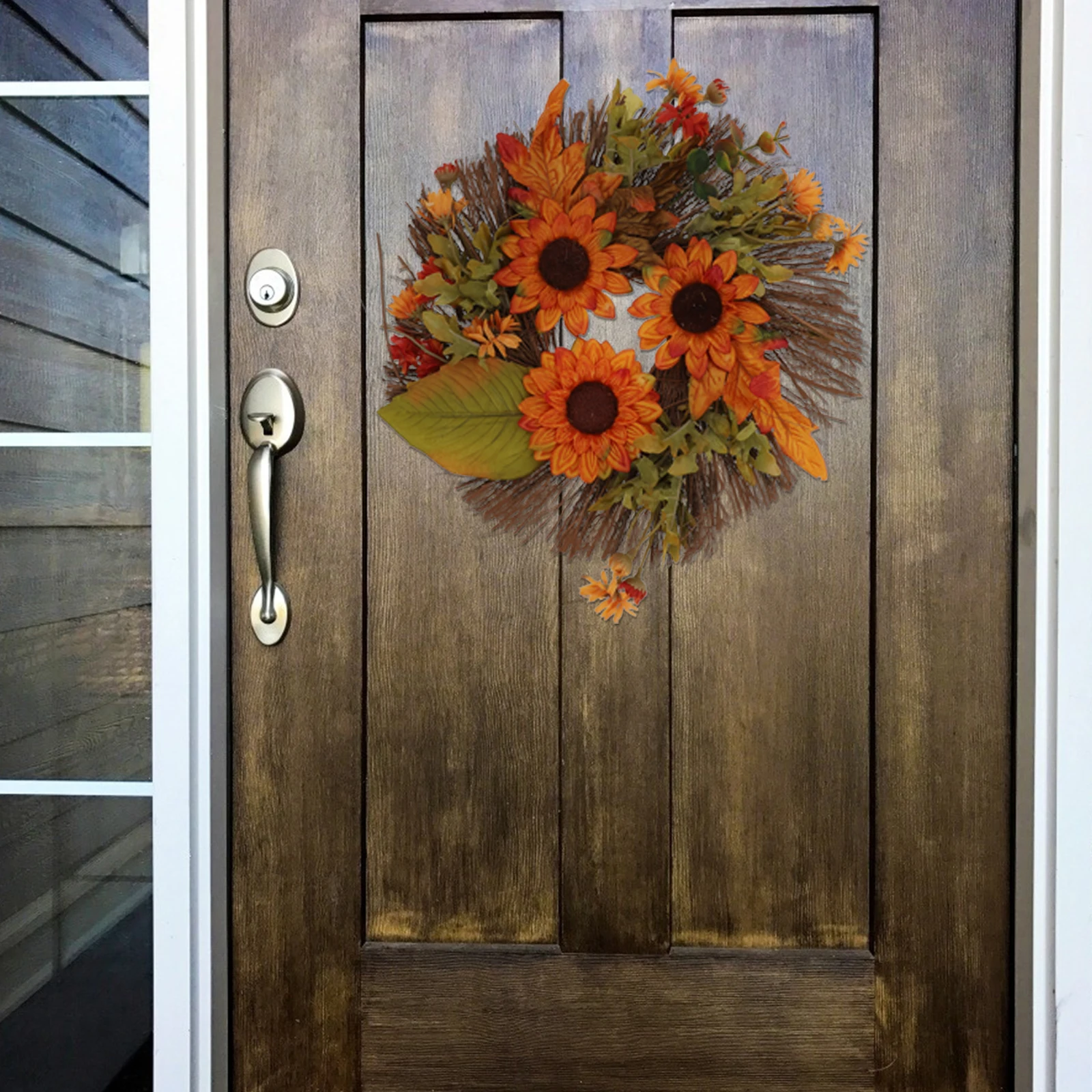 

Artificial Flower Autumn Glowing Light Sunflower Pendant Lamp Door Hanging Decor Wedding Bedroom Scene Ornament Festival Hanging