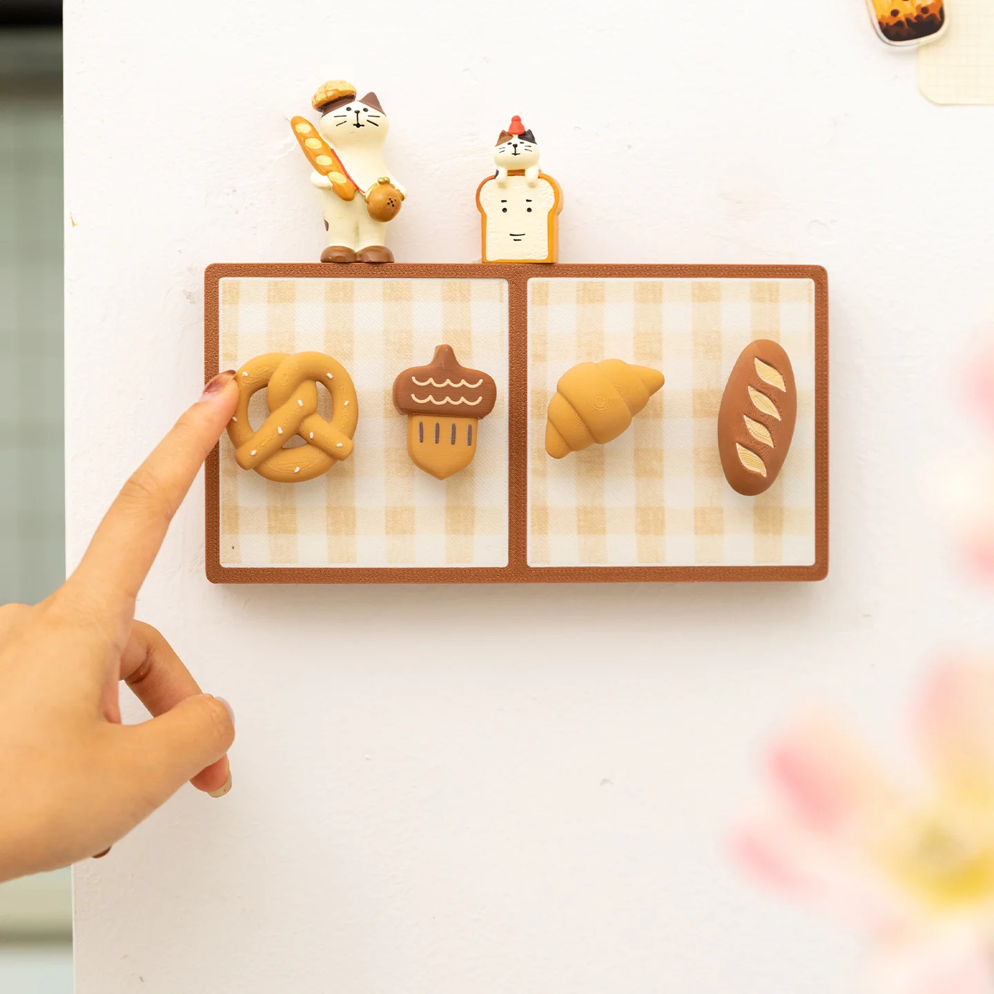Creative Cartoon Bread 3D Printing Switch Sticker Frame Protective Cover For Shop Home Living Room Beautification Wall Decor