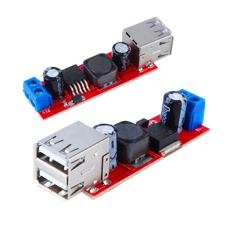 Dual USB DC DC 6V-40V To 5V 3A  Step-down Double USB power Charger Converter Module For Vehicle Charger LM2596 Buck Power D4