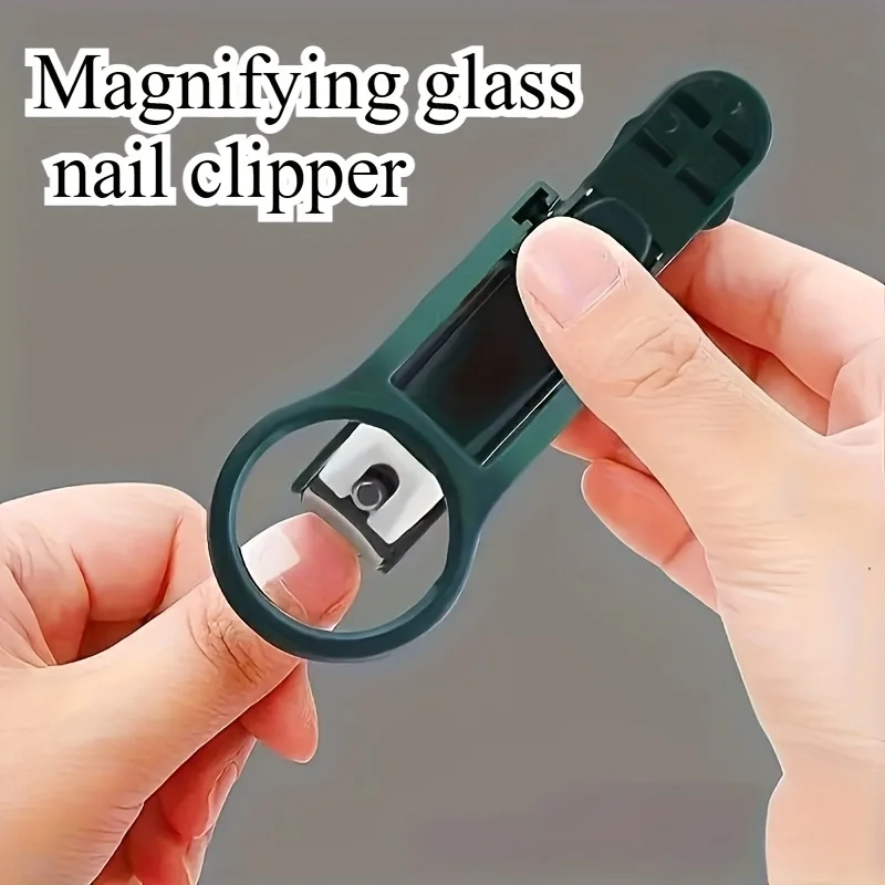 Premium Stainless Steel Concave Nail Clipper with Magnifying
