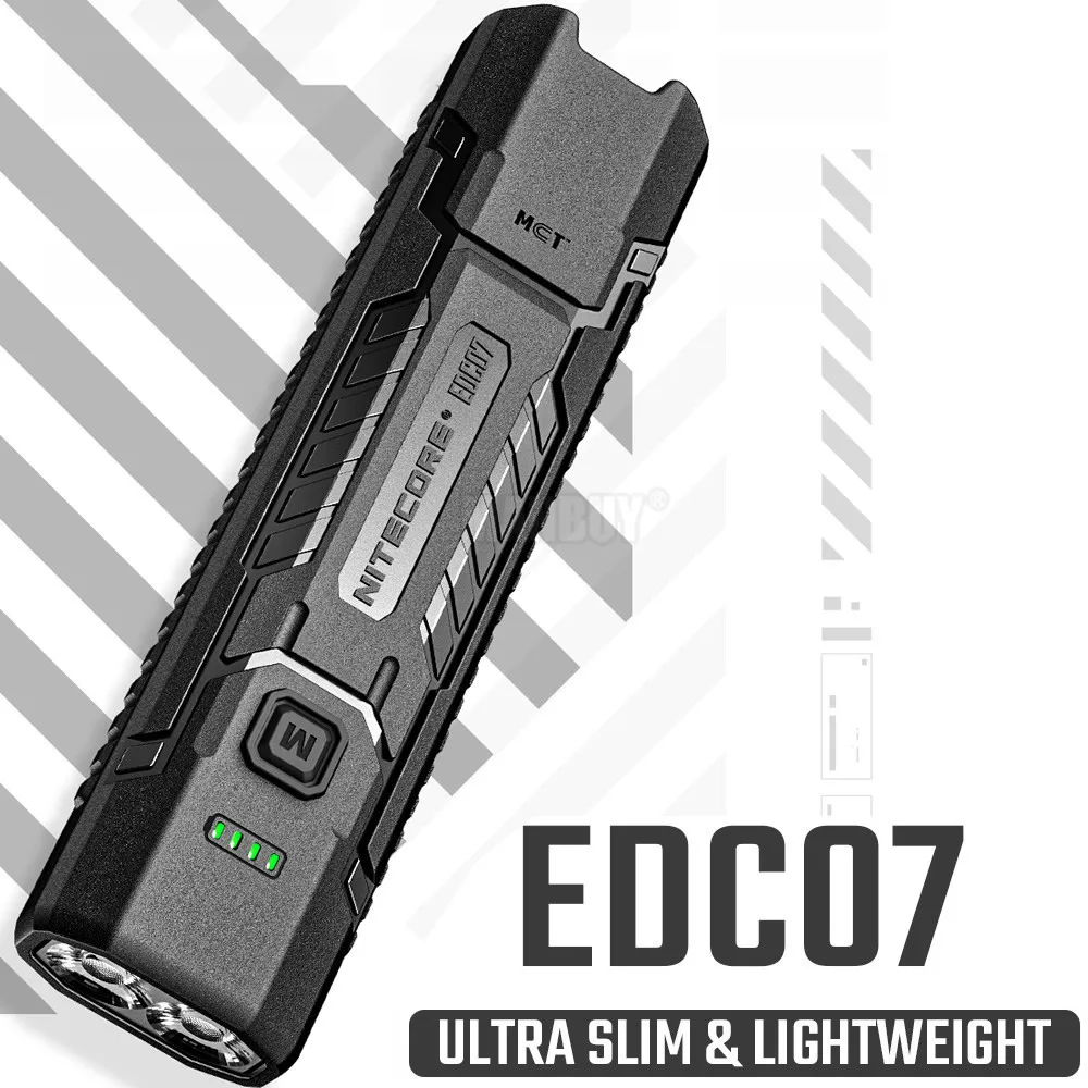 Wholesale Nitecore EDC07 1500LMs High CRI LED Outdoor Camping Hiking Flashlight Lightweight Slim Maintenance Industry Inspection