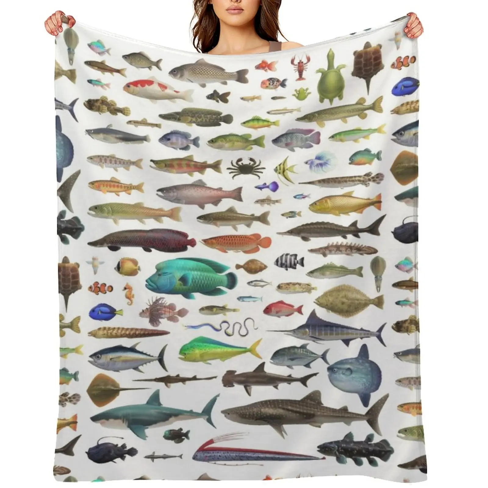 

ALL FISH N STUFF Critterpedia Throw Blanket Bed covers warm winter for babies Blankets Sofas Of Decoration Blankets