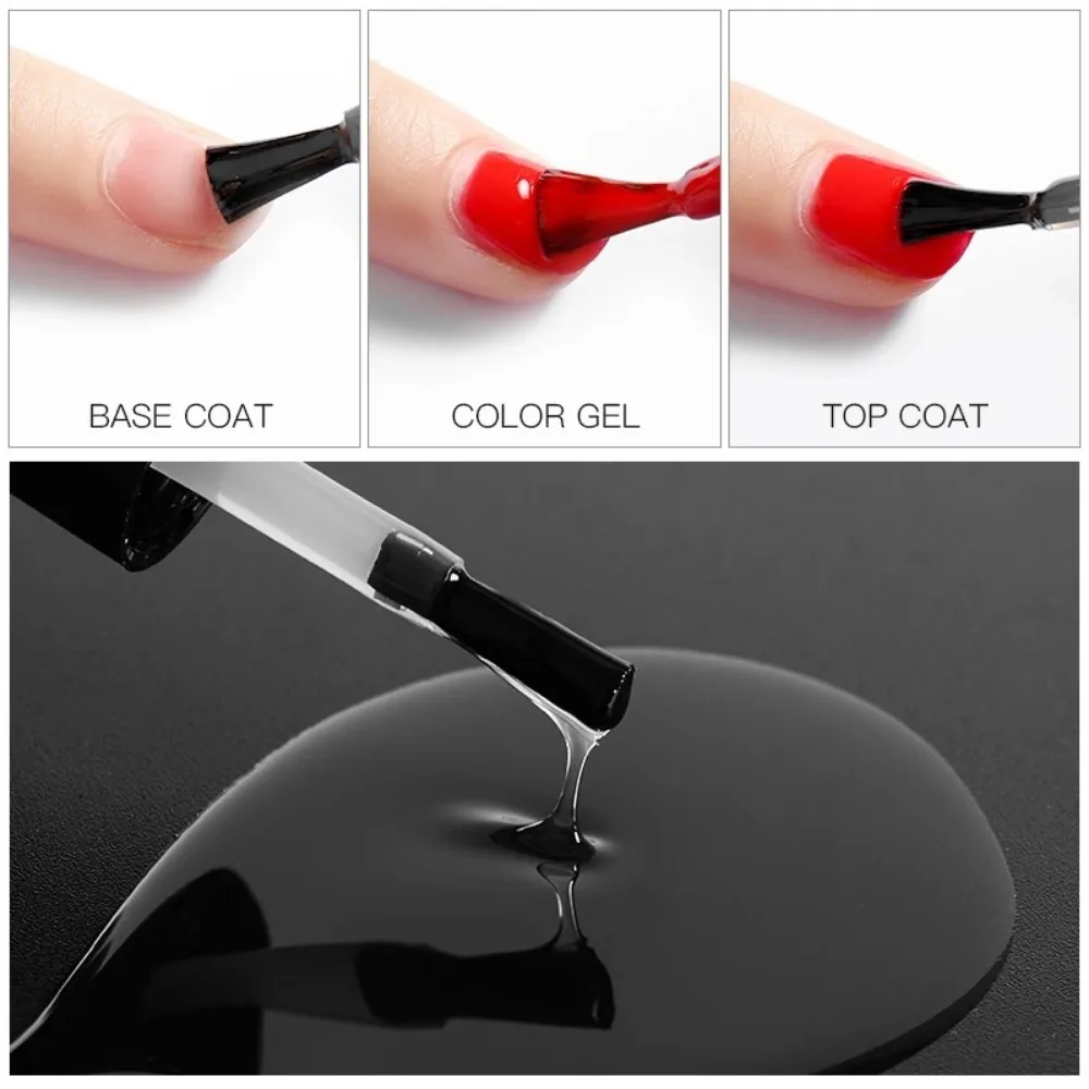 Base transparente Top Coat Gel Polish, Reforço unha polonês função, Mergulhe Off UV LED Nail Art, Manicure, 7.3ml