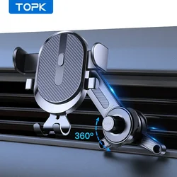TOPK-Support de téléphone portable pour grille d'aération de voiture, support de téléphone portable pour Tesla BMW Jeep Toyota et Citroen