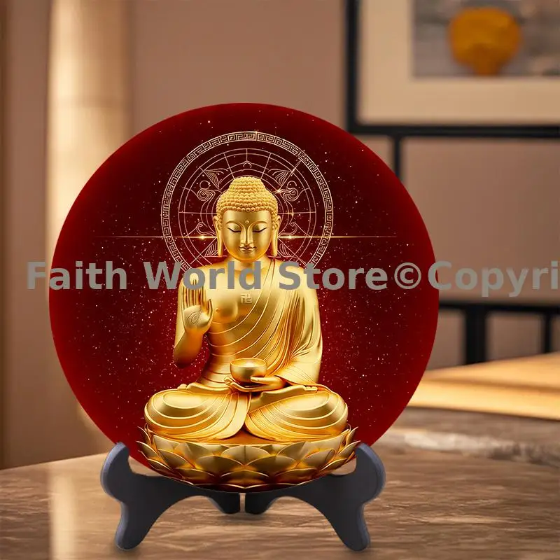 Southeast Asia buddhist worship home office hall ornament golden THE BUDDHA RU LAI Zen Intent auspicious Mandala Mantra display
