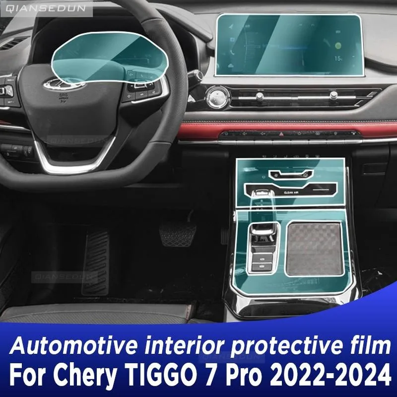 

For Chery TIGGO 7 Pro 2022-2024 Gearbox Panel Navigation Screen Automotive Interior TPU Protective Film Cover Anti-Scratch