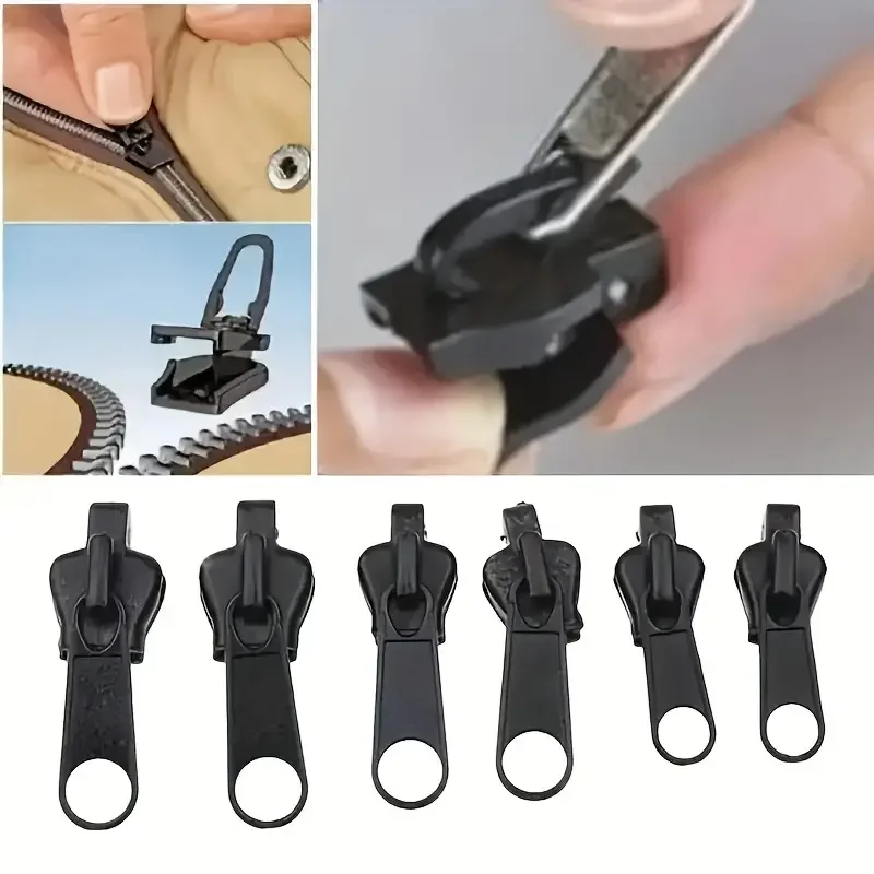 6-piece instant zip repair kit with universal design and multiple sizes, replacement zips