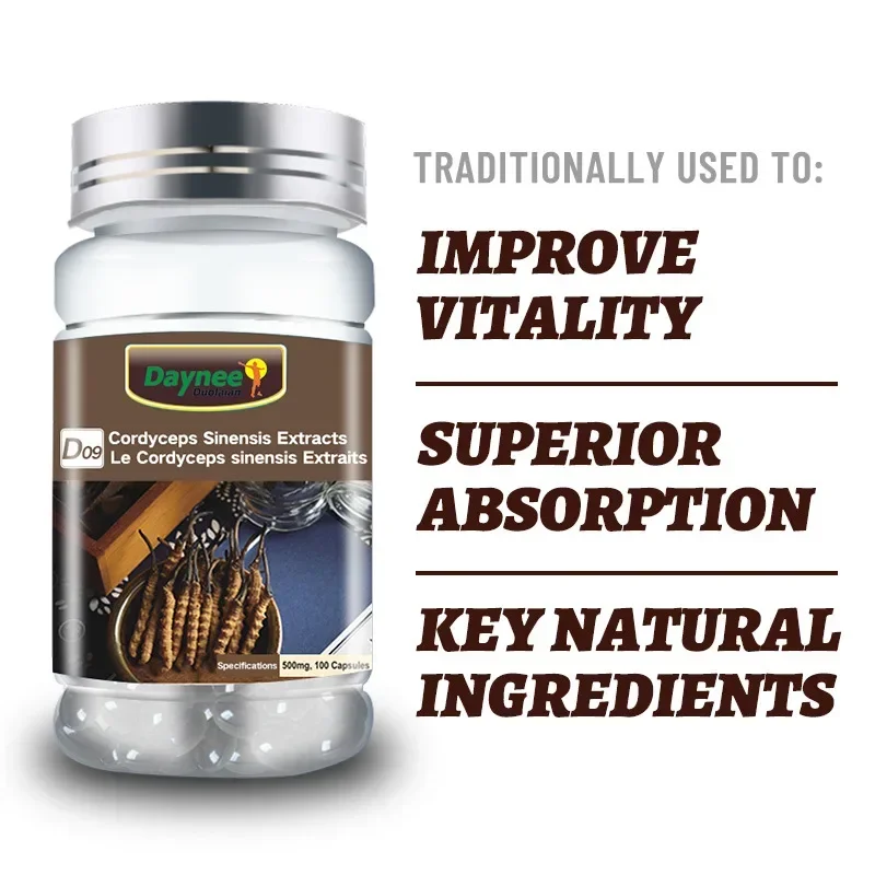 

1 bottle Cordyceps Cordyceps capsules, natural tonic, strong body, strong muscles, strong immune system