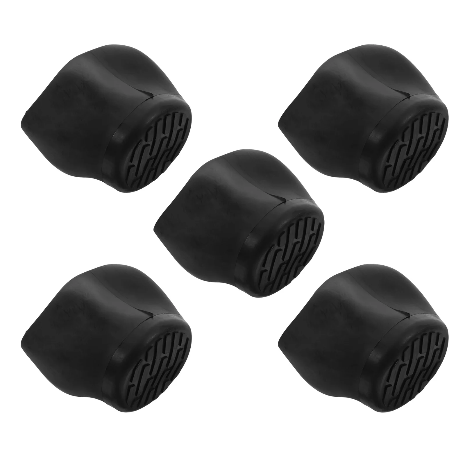 

5pcs Chair Leg Covers Black Plastic Floor Protectors For Wood Noise Reduction 360 Rotation Easy Install Office Chair Legs