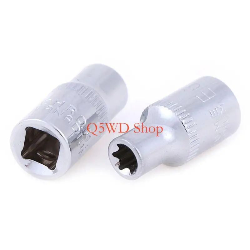

Q5WD 5x 1/4 дюйма (6,3 мм) E-сокета Torx Star Bit BIT Женский э-эрепенд E4 E6 E7 E8 Star Socket Socket Tools Набор для руки