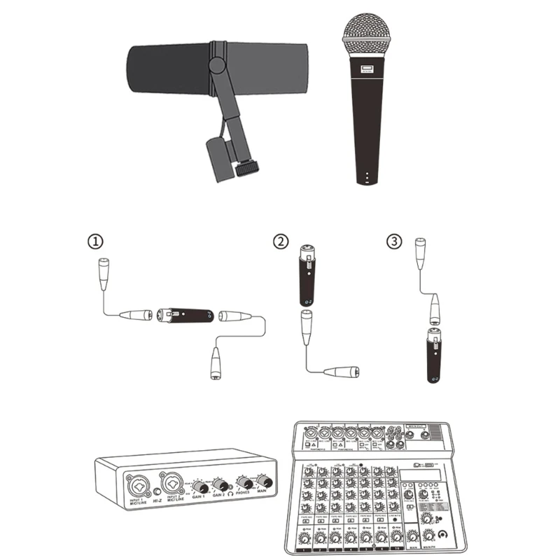 Professional Microphones Boosters, 28dB Gains, Sound for Stage and Studio
