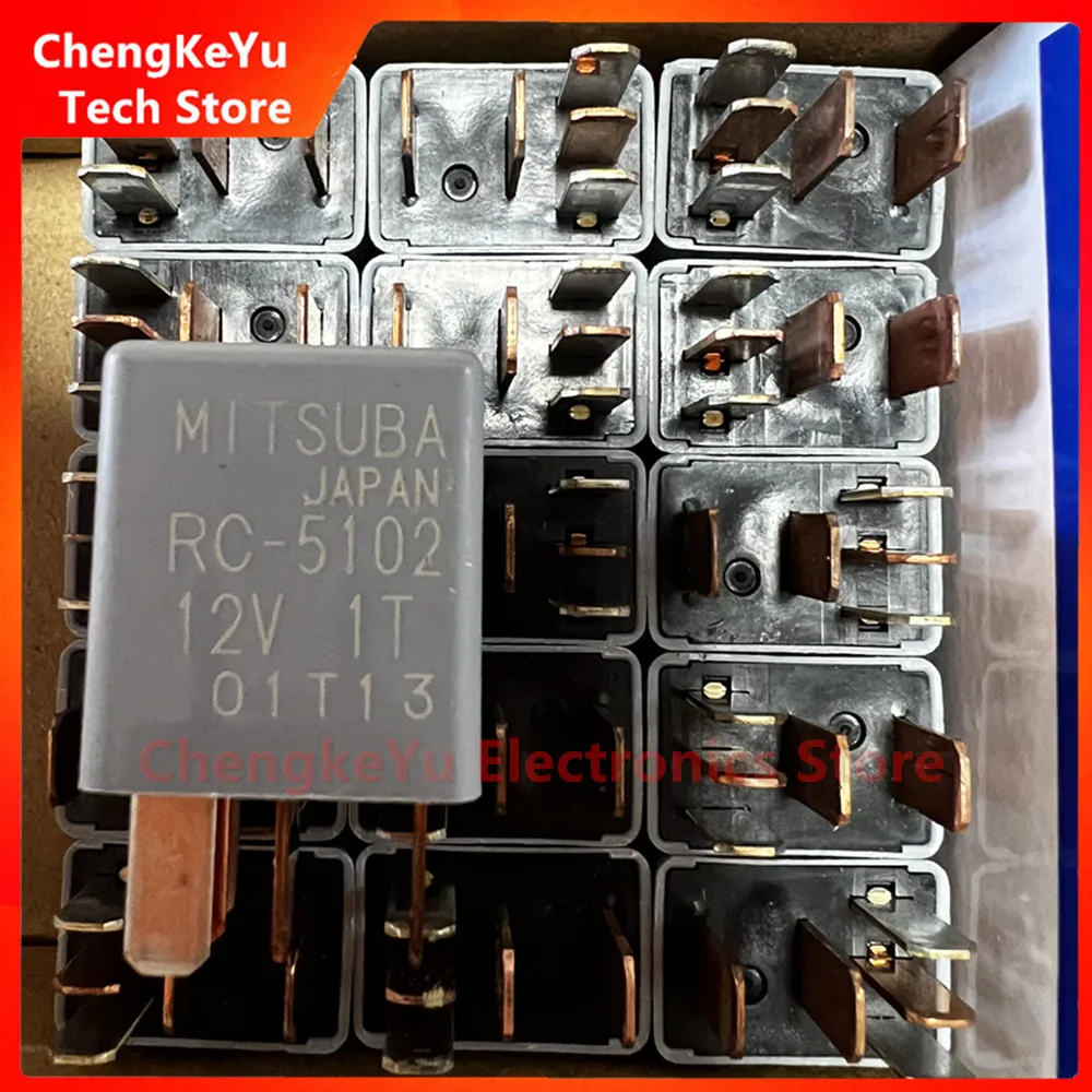 CKY 1-5PCS New Car windshield wiper fuse box air conditioning relay 5-pin For MITSUBA relay RC-5102 12V three-leaf relay