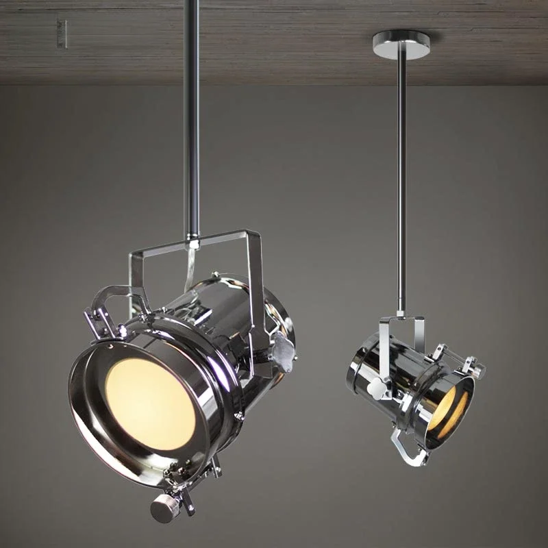 

Designer's lamp studio American retro country bedroom bedside creative personality industrial wind chrome projection lamp