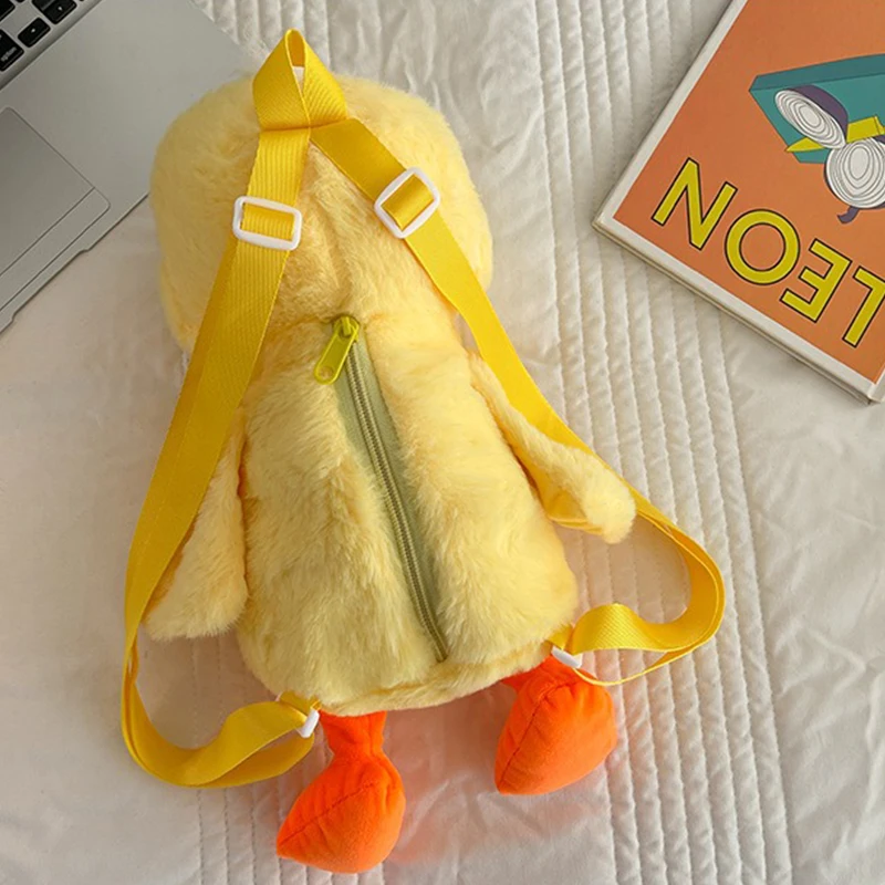 33cm kleine gelbe Ente Plüsch Rucksack kawaii Stofftier Enten tasche Cartoon niedlichen weichen Schult asche Mädchen Kindertag Geschenke