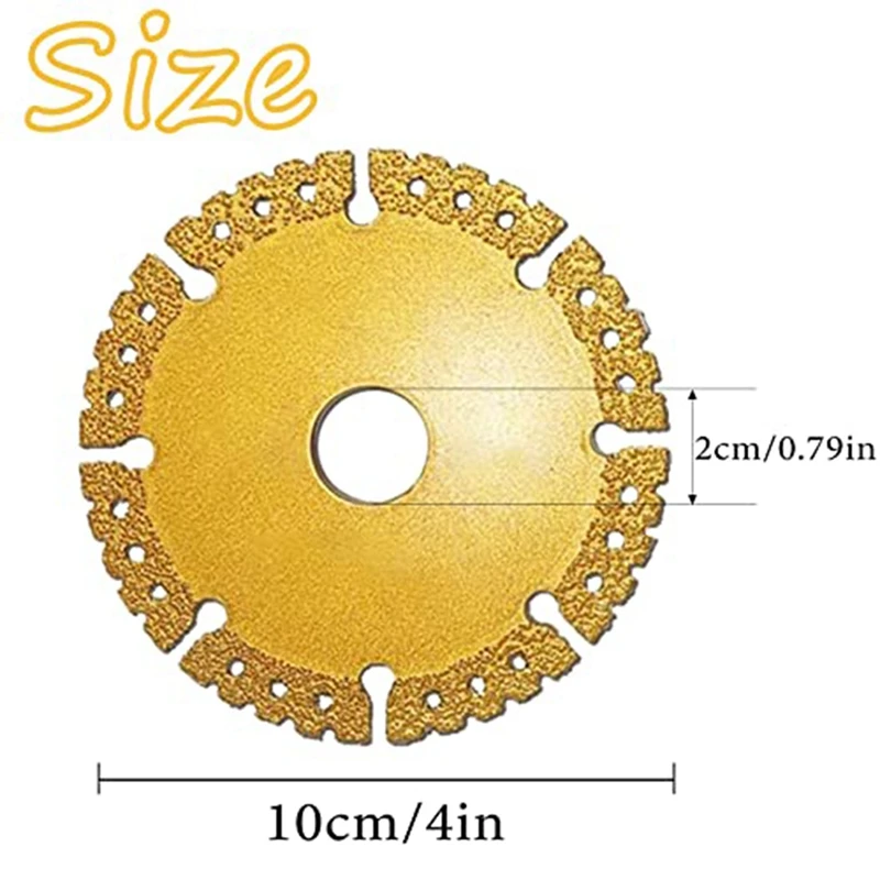 5Piece Indestructible Disc For Grinder Indestructible Disc 2.0 For Smoothly Cutting,Chamfering Gold