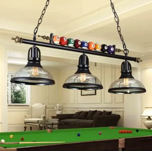 

Creative Billiards Pendant Lamp Nordic Decorate Lights Retro Industrial E27 Pendant Lights Restaurant Bar Cafe Hanging Lamp