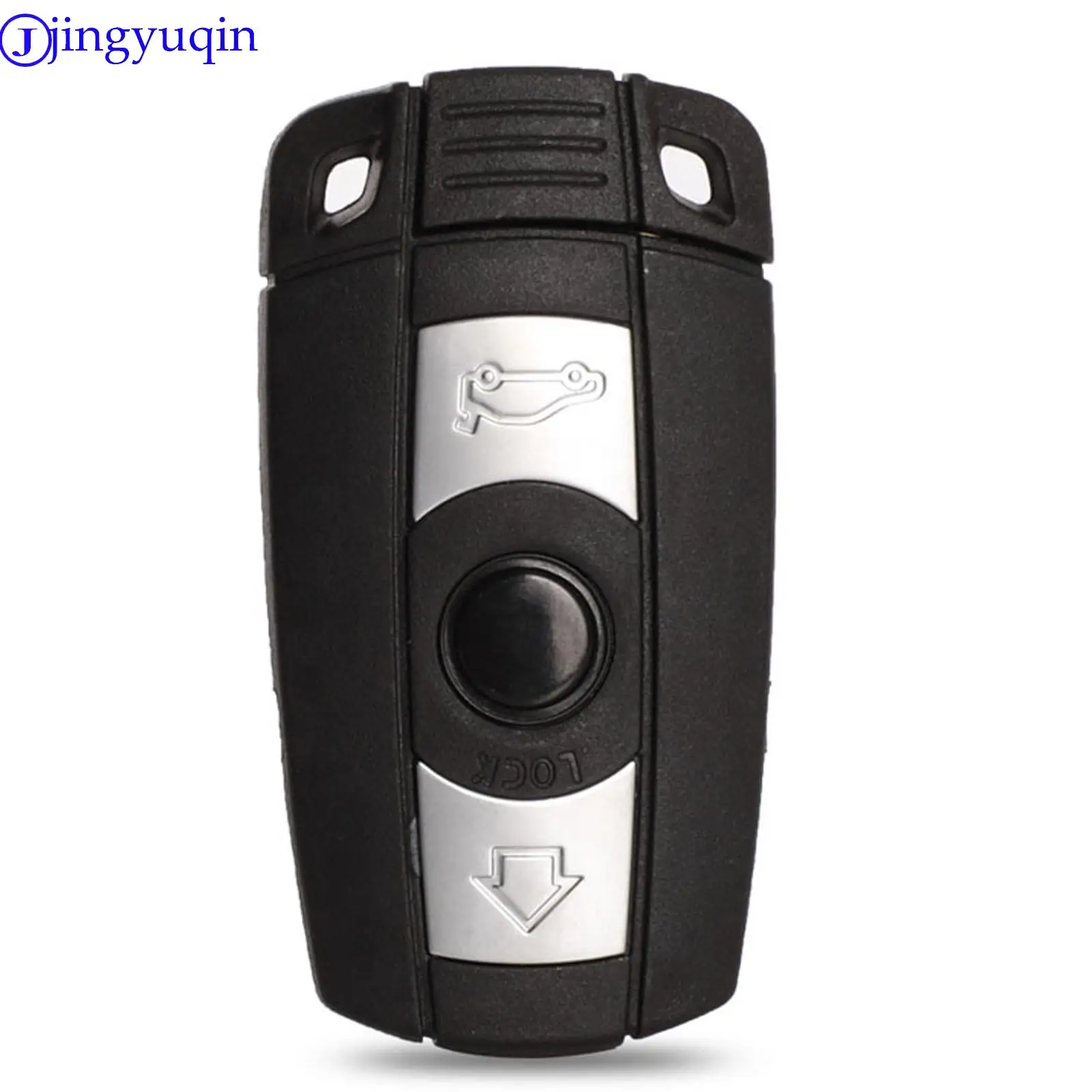 

jingyuqin 10ps Remote 3 Buttons Car Key Shell Case Smart Blade Fob Case Cover For BMW 1 3 5 6 Series E90 E91 E92 E60