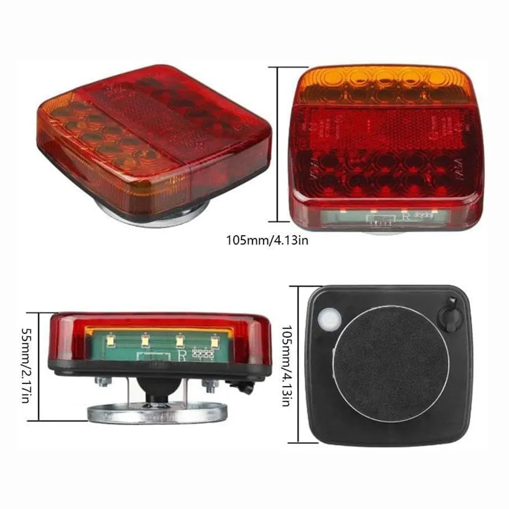 Wireless Signal Warning Brake Taillight Lamp Trailer Lights Bright LED Rechargeable Towing Tail Light Kit For Caravan RV Camper