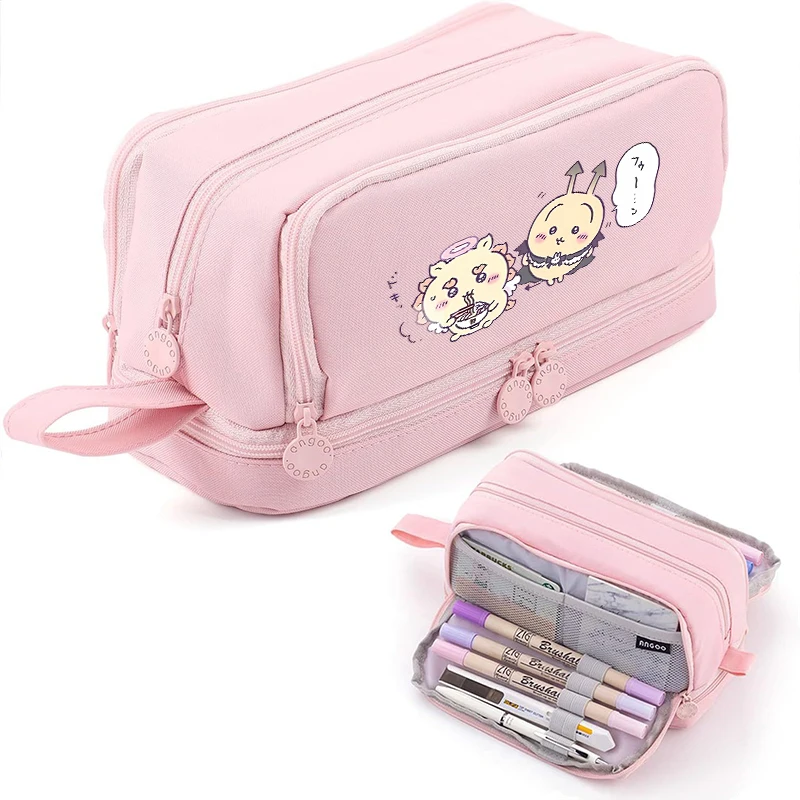 Chiikawas Stationery Case Oxford Cloth Pencil Case Student Portable Organizer for School Office University Supplie birthday Gift view 6