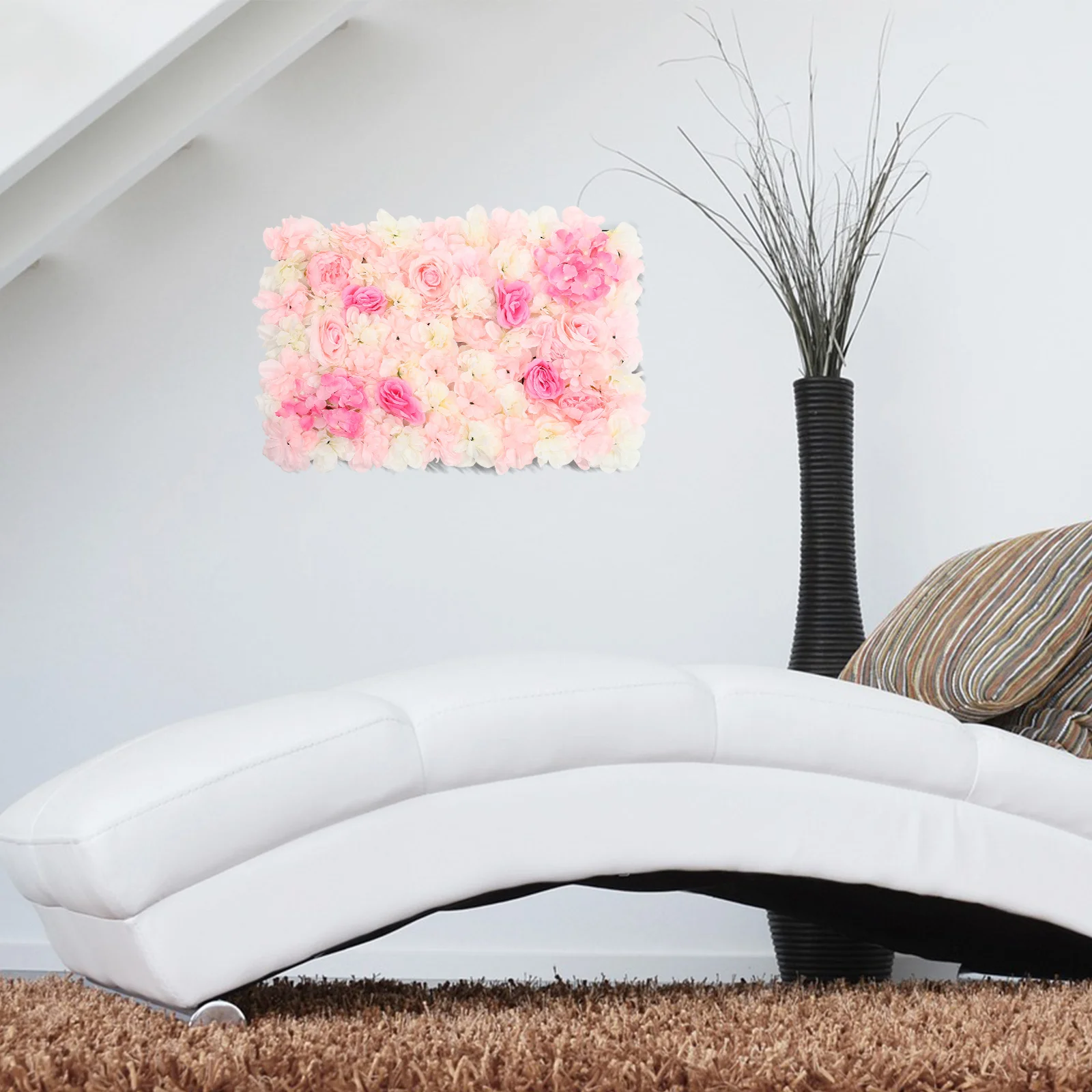 

Artificial Rose Wall Hanging Decor Silk Pvc Lifelike Flower Panel For Home Party Garden Indoor Outdoor Privacy Fence