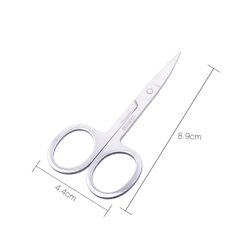 Gebogen Hoofd Wenkbrauw Schaar Nail Cuticle Nipper Make-Up Trimmer Dode Huid Remover Manicure Schaar Brow Nail Tool