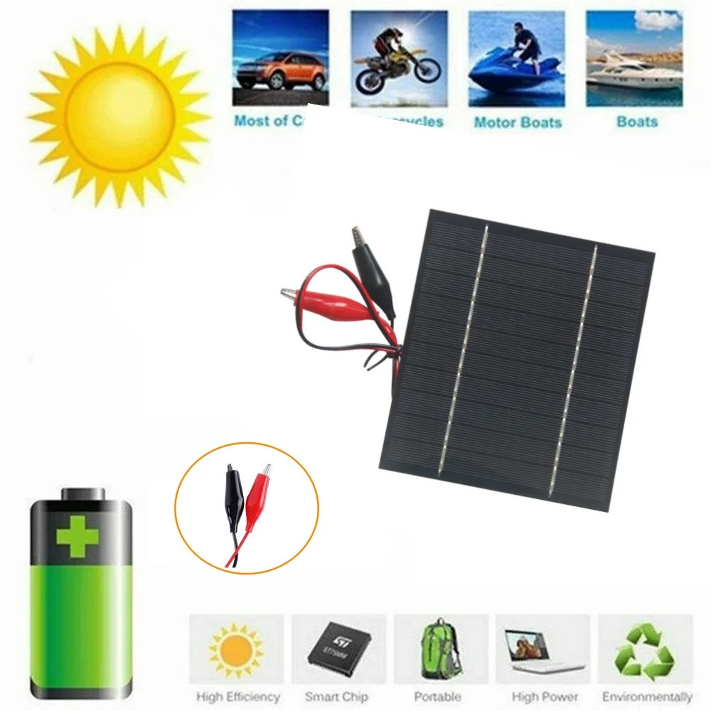 Solar Panel 15w 5V Micro Solar Board Tragbare Schnelle Ladegerät Polysilizium DIY Solar Zellen System Mini Outdoor batterie Ladegerät