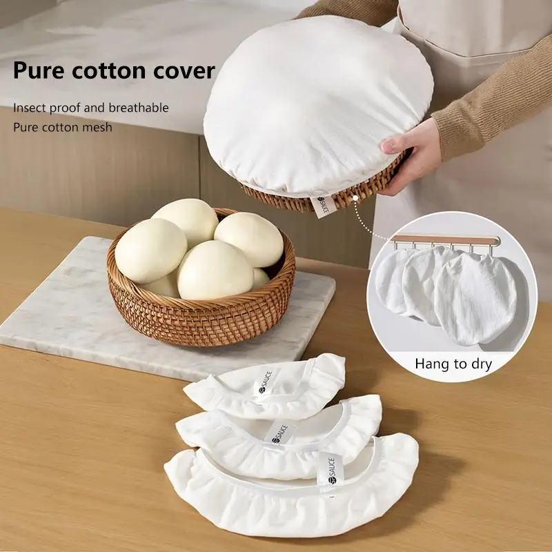 Elastic Cloth Steamed Bun Covers Reusable Food Cloth Covers Bread Fermentation Cover Bread Proofing Cover Kitchen Baking Tools