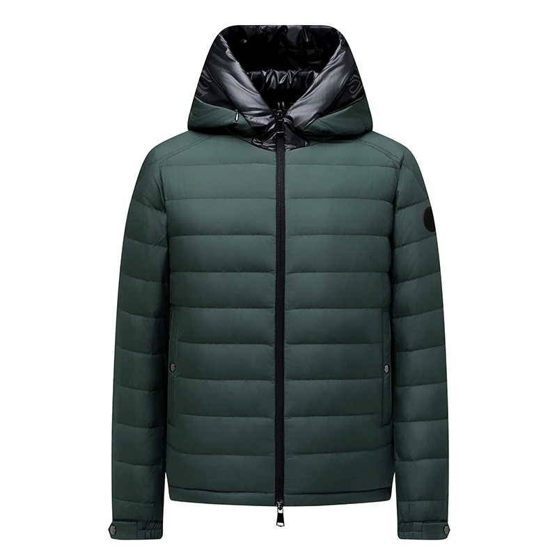 High-Quality Fashionable Men's down Jacket Lightweight Waterproof Windproof Outdoor Casual Coat with Hood Short Style