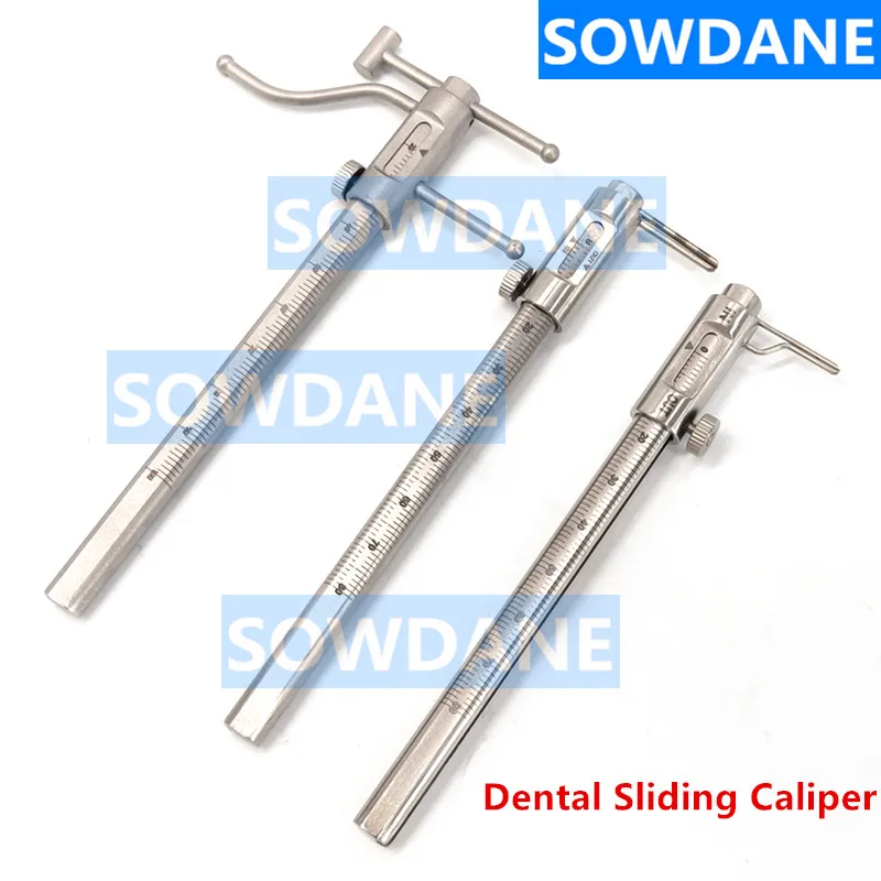 

Dental Orthodontic Sliding Caliper Chin Indicator Dental Implant Measuring Gauge Caliper Ruler Stainless Steel